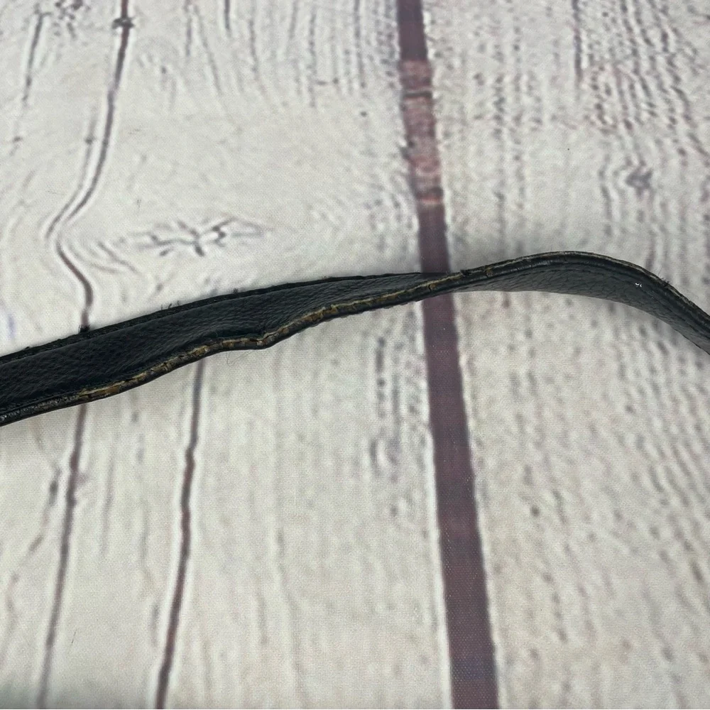 Coach Avery Pebbled Leather Hobo Bag Bucket Drawstring Black Teal Silver - Picture 11 of 16